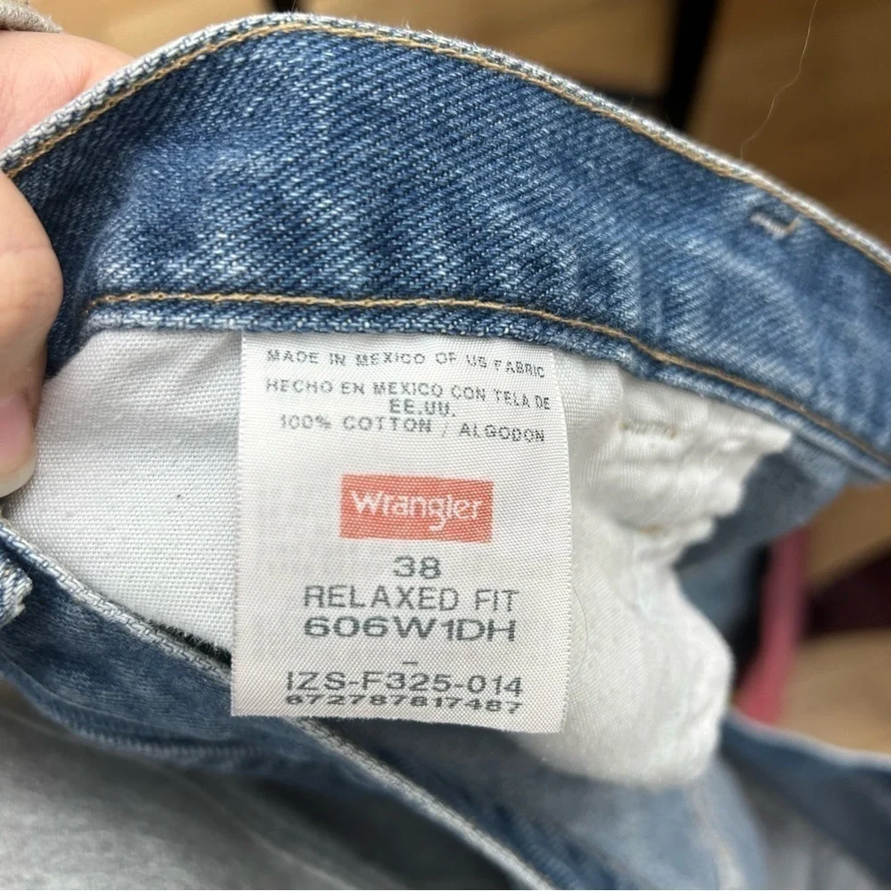 Wrangler Men’s Denim 38 Relax Fit Dad Shorts Blue Jeans